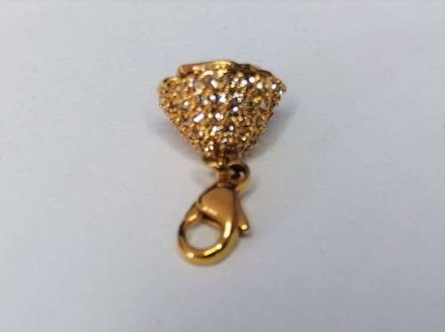 Genuine Swarovski Charm Bracelet Clip On Charm -  Crystal Rose.   #