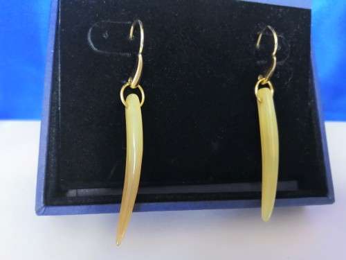 Swarovski Crystal Gold Dangle Earrings
