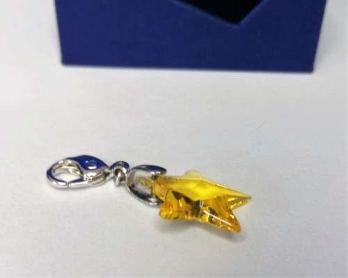 Swarovski Crystal Charm Bracelet Clip On Yellow Butterfly
