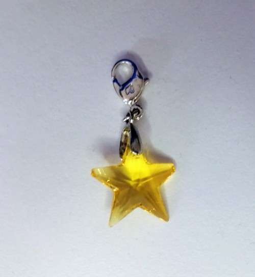 Swarovski Crystal Charm Bracelet Clip On Yellow Butterfly