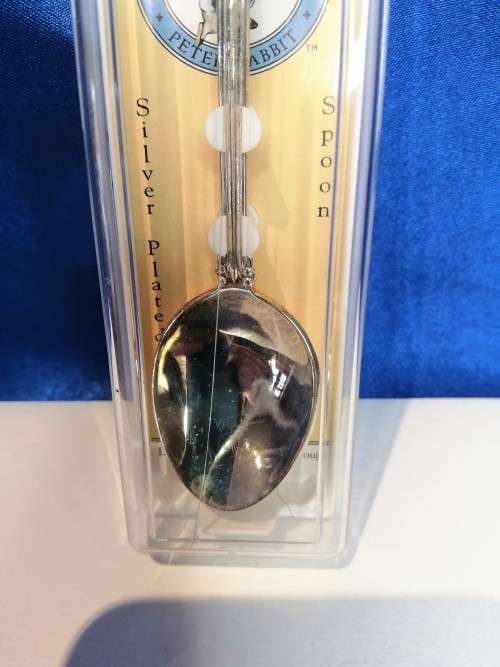 Vintage Pigling Bland 1993 Beatrix Potter Silver Plated Baby Spoon, Hand painted