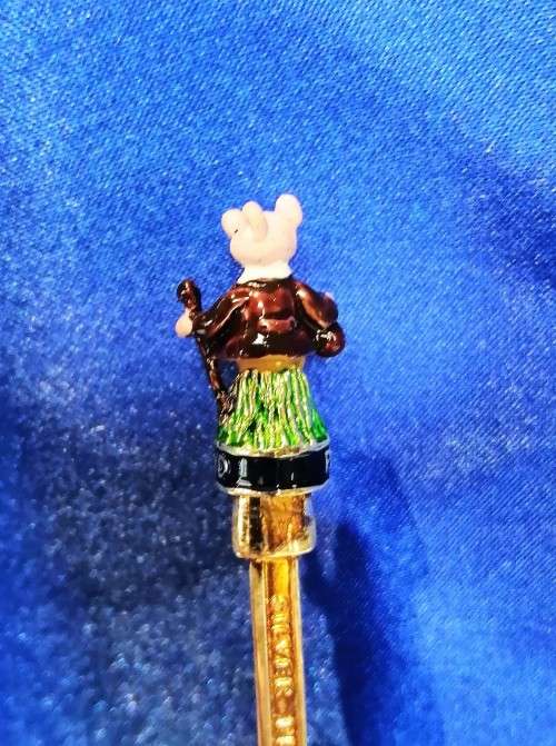 Vintage Pigling Bland 1993 Beatrix Potter Silver Plated Baby Spoon, Hand painted