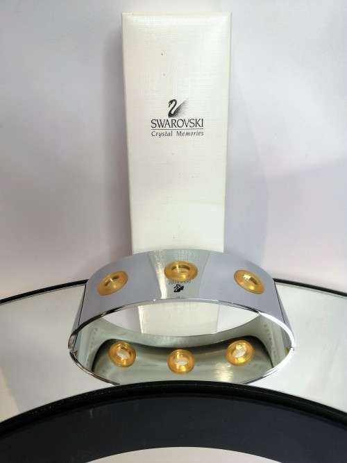 Swarovski Crystal - TULIP STAND for 3 LARGE TULIPS - NEW - SCS - Hard To Find  #