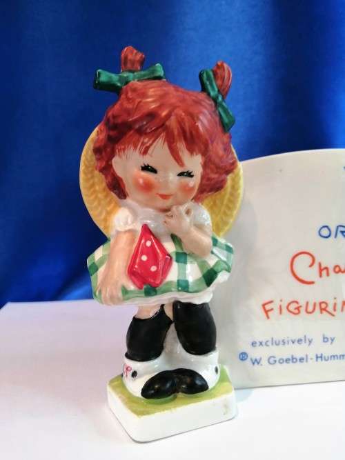 Charlot Byi Figurines and Dolls Goebel Advertising Display Sign Red Headed Girl 1966