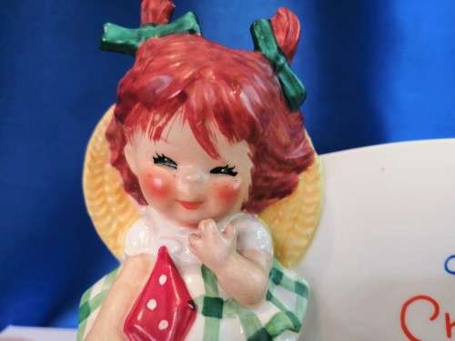 Charlot Byi Figurines and Dolls Goebel Advertising Display Sign Red Headed Girl 1966