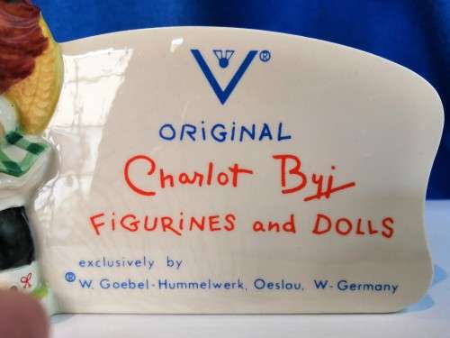 Charlot Byi Figurines and Dolls Goebel Advertising Display Sign Red Headed Girl 1966
