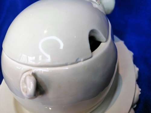 Vintage 1983 Fitz and Floyd Porcelain Pig For the French Market Serving Dish and Plate #