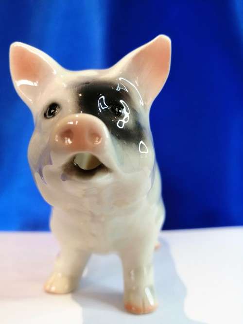Vintage Ceramic Pig Milk Jug #