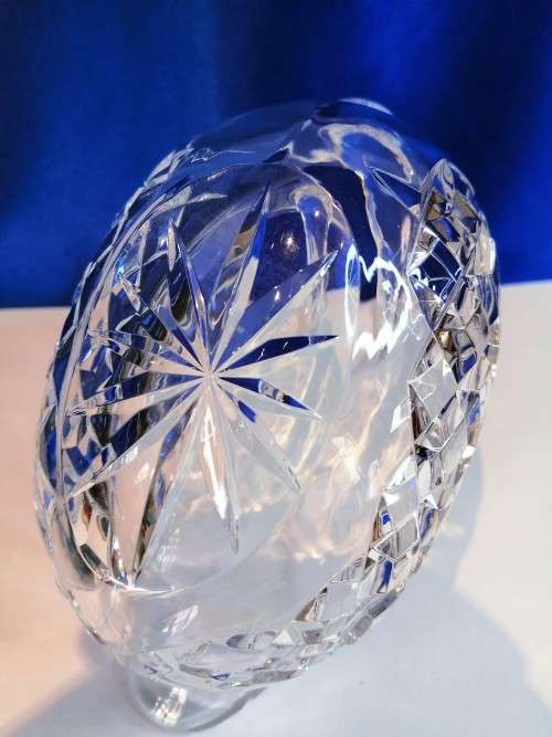 Stunning Cut Glass Crystal Swan Dish