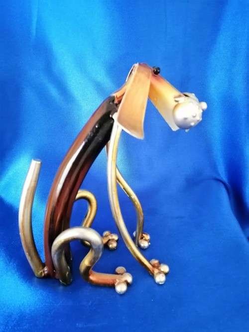 Quirky Metal Dog Figure #