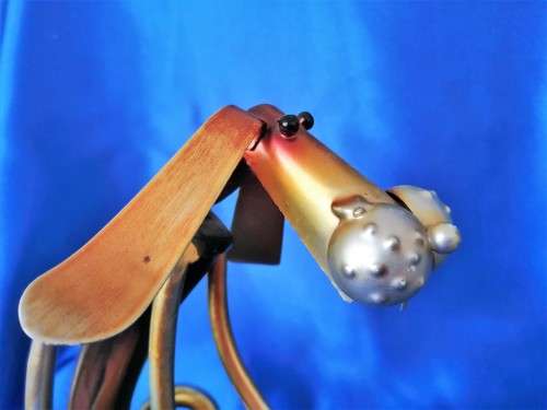 Quirky Metal Dog Figure #