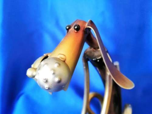 Quirky Metal Dog Figure #