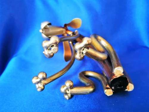 Quirky Metal Dog Figure #
