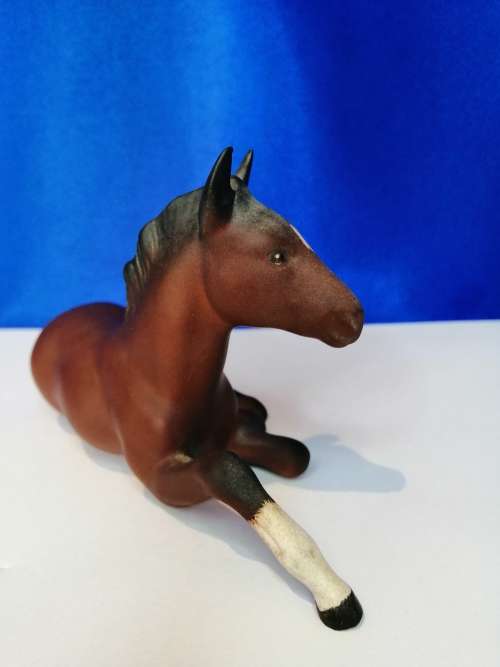 Beswick England Sitting Foal Matt Horse Figurine