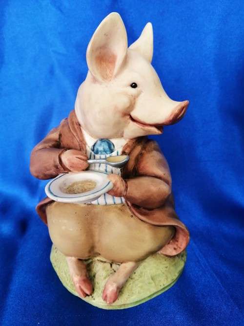 Beatrix Potter Pigling Bland Pig Money Box Frederick Warne Border Fine Arts 1994 *
