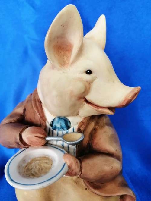 Beatrix Potter Pigling Bland Pig Money Box Frederick Warne Border Fine Arts 1994 *