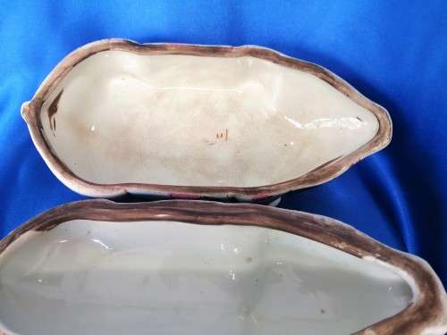 Rare Early 20th Cent Chinese Famille Rose Pig Large Trinket Pot Neck Rest #
