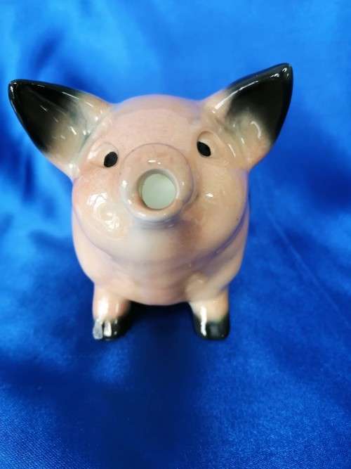 Vintage Ceramic Pig Milk Jug #