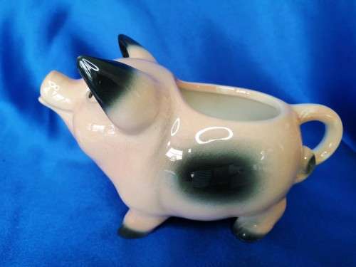 Vintage Ceramic Pig Milk Jug #