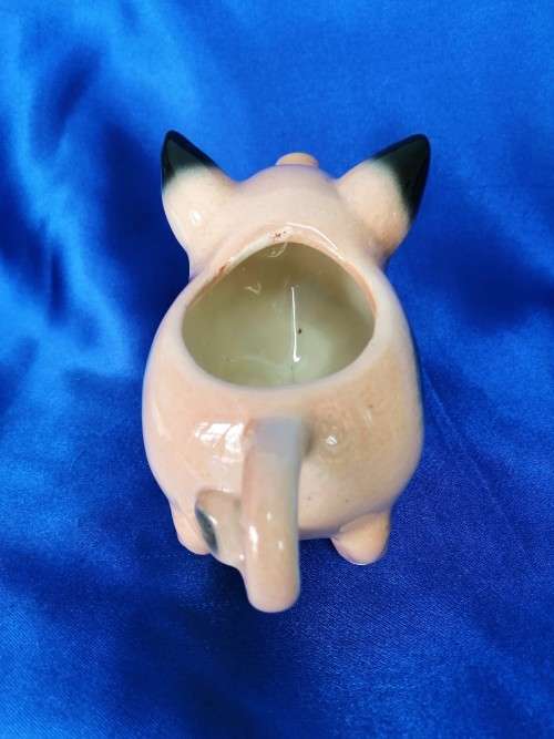 Vintage Ceramic Pig Milk Jug #