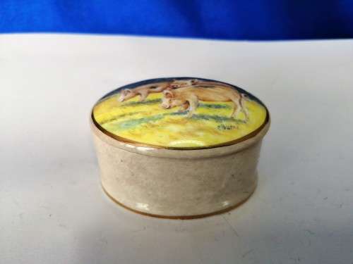 Harcourt China C Burns Porcelain Trinket Box #