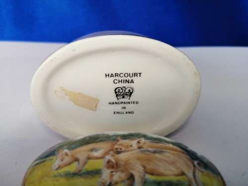 Harcourt China C Burns Porcelain Trinket Box #