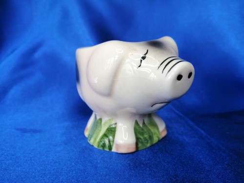 Vintage Border Pig piggy Egg Cup HP CC James Herriot Vibe Holder cottage core #
