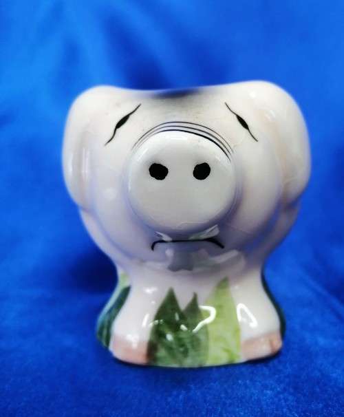 Vintage Border Pig piggy Egg Cup HP CC James Herriot Vibe Holder cottage core #