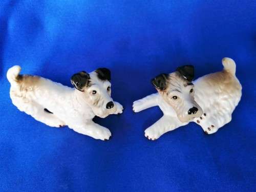 Vintage Porcelain Ceramic Scottish Terrier Scotty Dog Figurine #