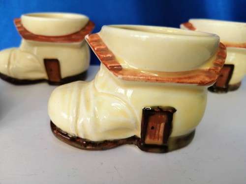 Four Vintage China Shoes Boots