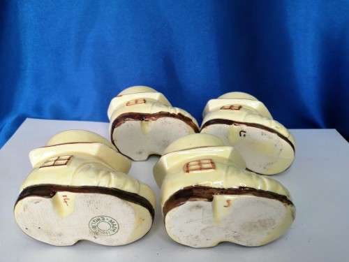 Four Vintage China Shoes Boots