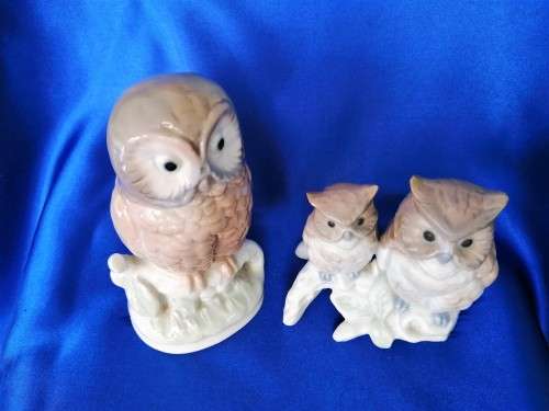 Vintage Cute Owl Figurines