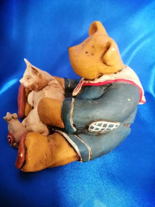 Peter Fagan Colourbox Large Teddy Big Bear and Cat Scotland #