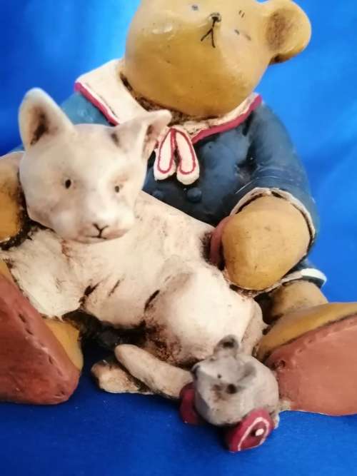 Peter Fagan Colourbox Large Teddy Big Bear and Cat Scotland #