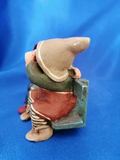 Peter Fagan Colourbox Teddy Little People Sitting on Bench Scotland #