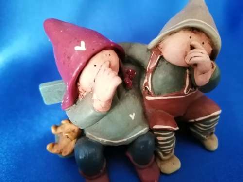 Peter Fagan Colourbox Teddy Little People Sitting on Bench Scotland #