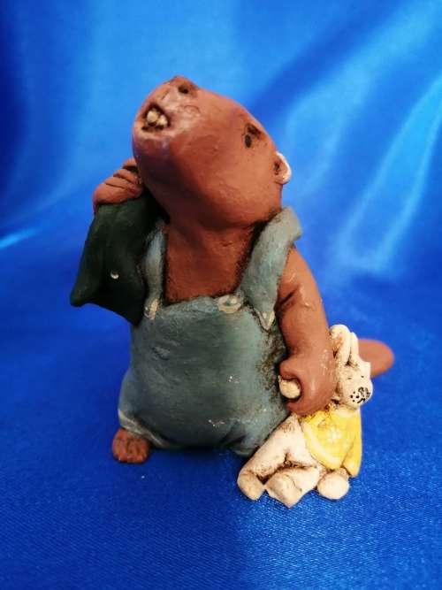 Peter Fagan Colourbox Teddy Beaver with Rabbit Scotland ###