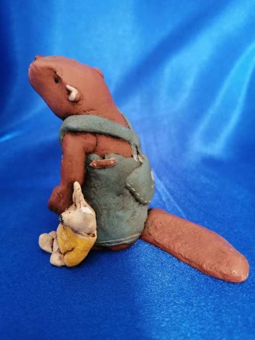 Peter Fagan Colourbox Teddy Beaver with Rabbit Scotland ###