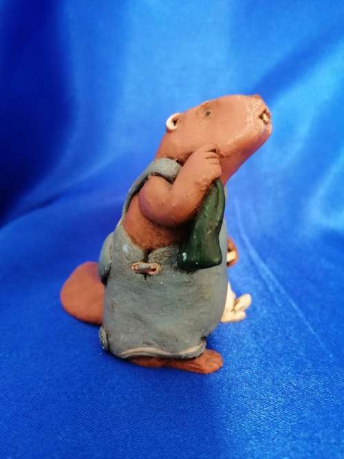 Peter Fagan Colourbox Teddy Beaver with Rabbit Scotland ###