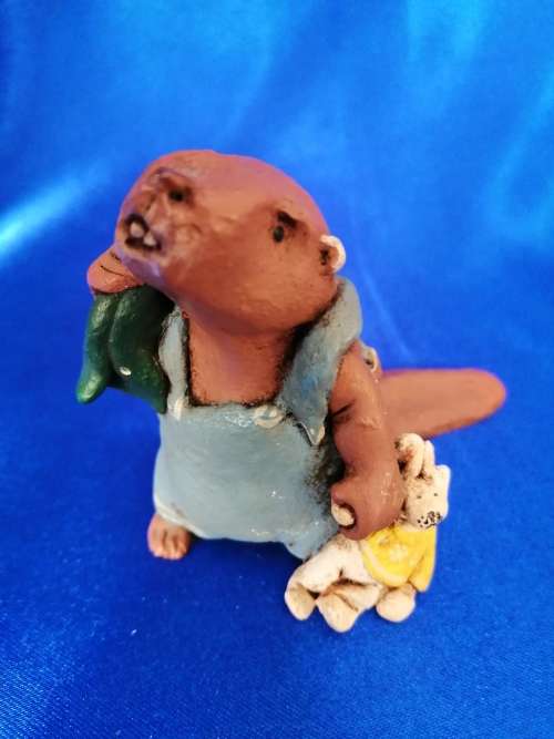 Peter Fagan Colourbox Teddy Beaver with Rabbit Scotland ###