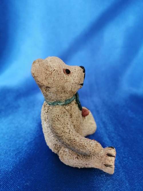 Peter Fagan Colourbox Sitting Bear with Blue Bow Scotland #