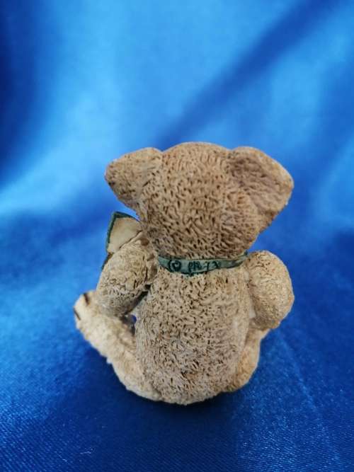 Peter Fagan Colourbox Sitting Bear with Blue Bow Scotland #
