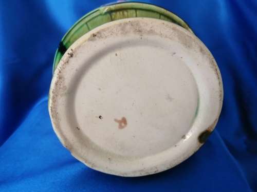 An antique English pottery wonderful Majolica boy and dog Jug Pitcher C.1870