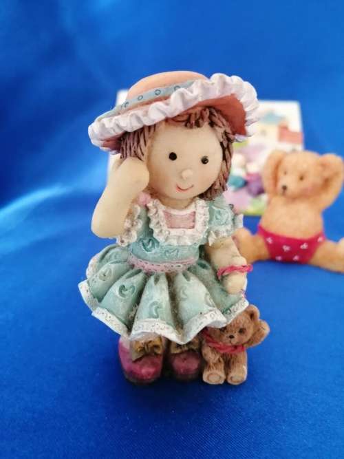 Very sweet Piggy Plaque Bear and Doll