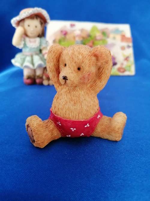 Very sweet Piggy Plaque Bear and Doll