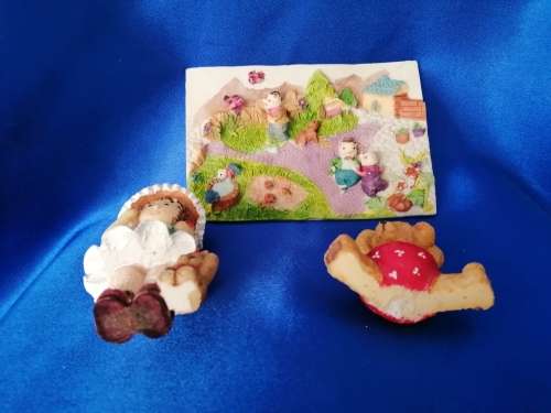 Very sweet Piggy Plaque Bear and Doll