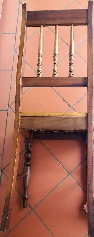 Vintage 1940`s Dining room Chairs with rattan seating   #