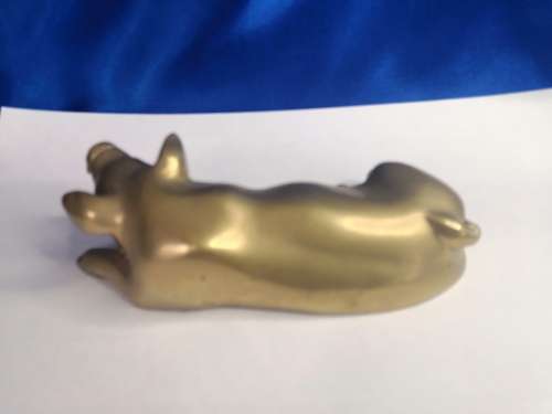Vintage Large Brass Pig Ornament PIG Farming, Butcher, Charcuterie Interest  #
