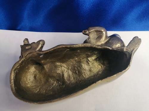 Vintage Large Brass Pig Ornament PIG Farming, Butcher, Charcuterie Interest  #