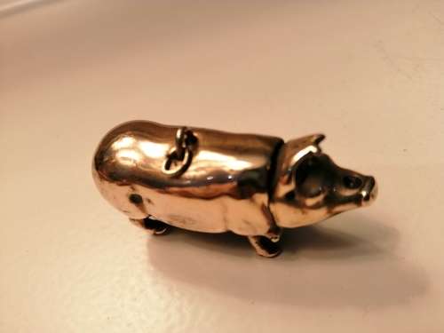 Small Victorian VESTA Match Safe chatelaine Pocket Watch Key chain Fob #